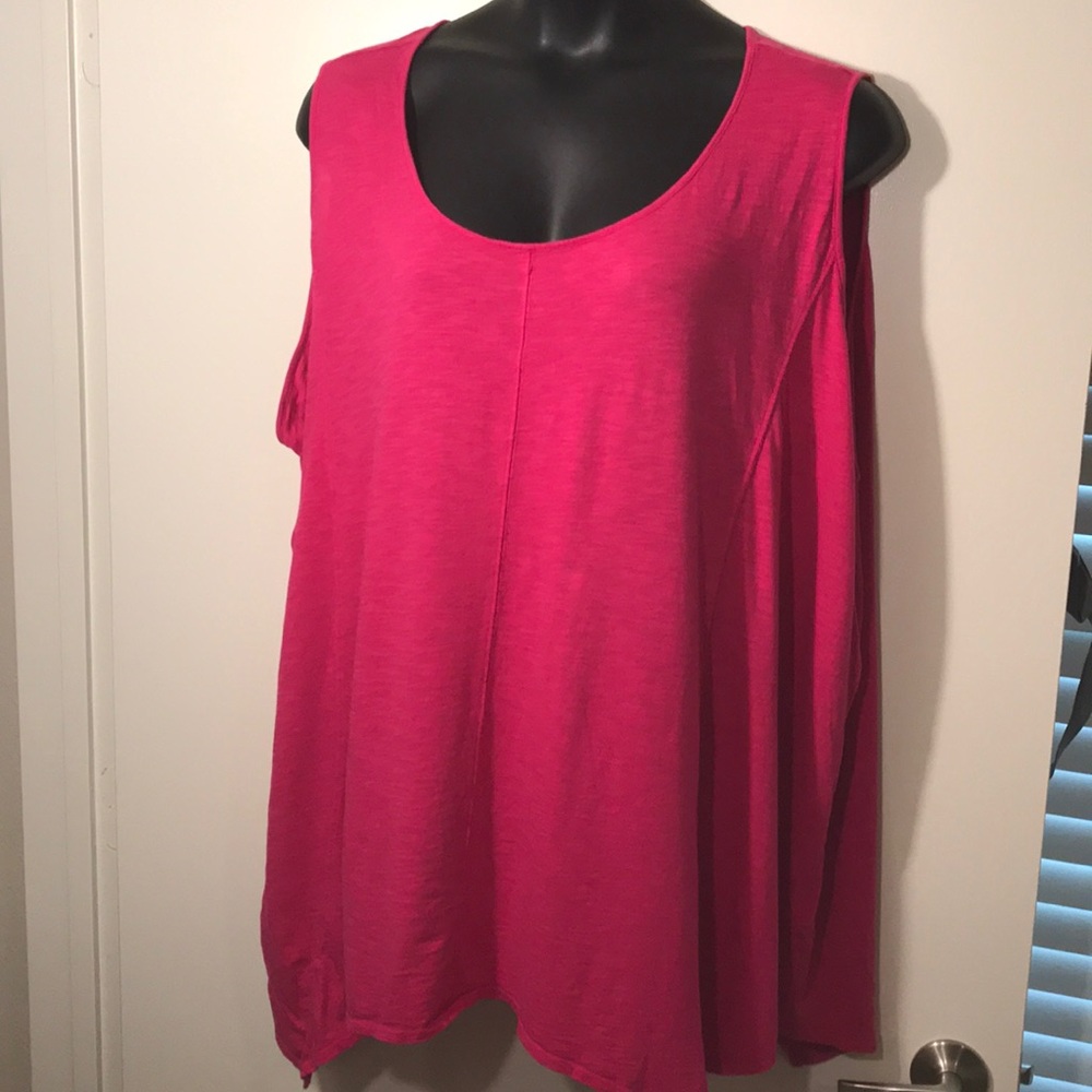 Catherine’s pink tank top